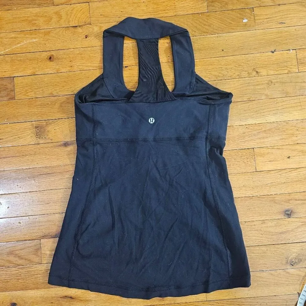 Lululemon Black Scoop Neck Tank Top Size 6 - Picture 4 of 6